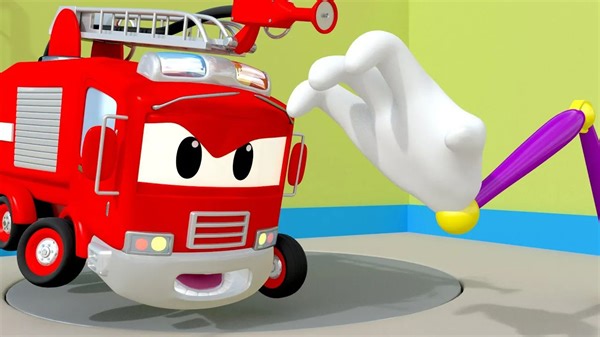 汽车城市 - 公交车被困 - BUS is TRAPPED - 消防车 - 卡车 - 工程车 - 警车 - 汽车巡逻 - Car Patrol - 宝宝英语动画