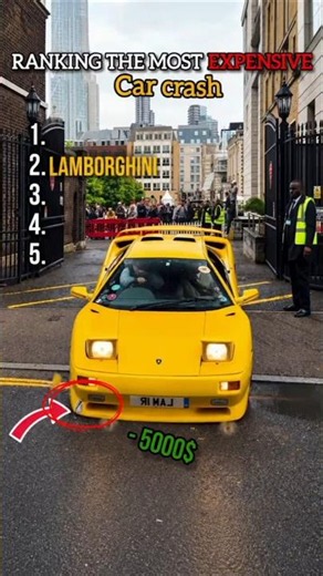 Ranking the most expensive car crashes. #lambo