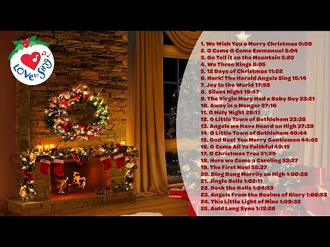 25 Popular Christmas Songs and Christmas Carols 🔥 Fireplace Christmas Music Playlist