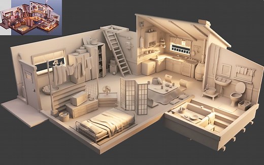 【3DMAX室内场景建模详细教程】3dmax基础教程，3dmax室内设计教程