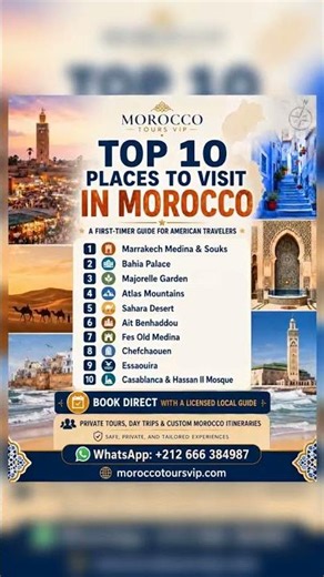 10 top places to visit in Morocco #morocco #marrakech #travel
