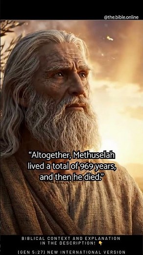 The oldest Man in the Bible. Methuselah lives 969 years