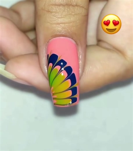 Nail Art: Pink Base with Blue Tips Design