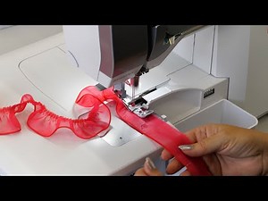 Ruffle fabrics with the Shirring Feet #L24/C24 on BERNINA overlockers / sergers