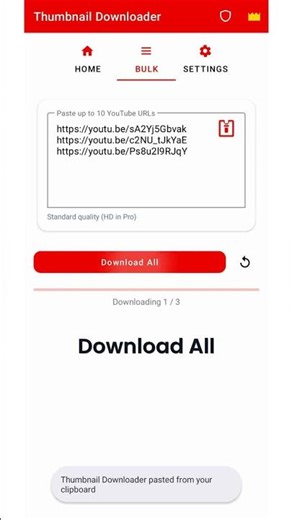 STOP downloading Thumbnails one by one! 🛑 Bulk Hack 🔥 #shorts #productivity