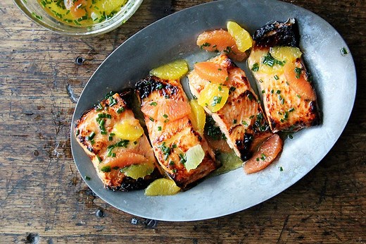 Broiled Lemon-Honey Arctic Char With Citrus Sauce