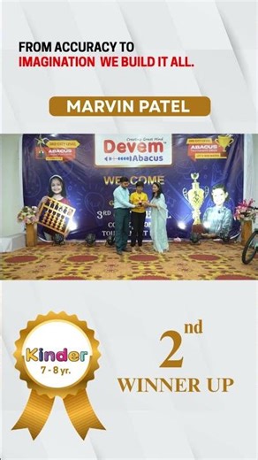 "WINNER UP 2" OF CITY LEVEL ABACUS COMPETITION 2025 🏆#devemabacus #2025 #maths #trophy #fun #abacus
