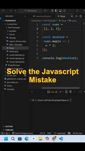 Fix The Mistake in JavaScript Code #coding #javascriptinterview #programming