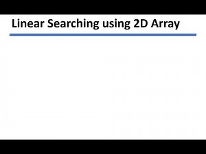 Linear Searching Using 2D array