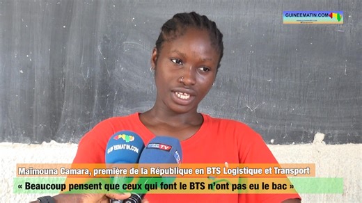 152K views · 5K reactions |  Maïmouna Camara, première de la République en BTS Logistique et Transport : « Beaucoup pensent que ceux qui font le BTS n’ont pas eu le bac » | Guineematin.com | Facebook