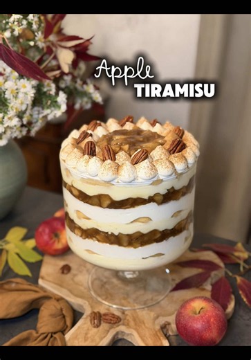 Apple-Cinnamon-Vanilla Tiramisu: Easy No-Bake Fall Recipe 🍎