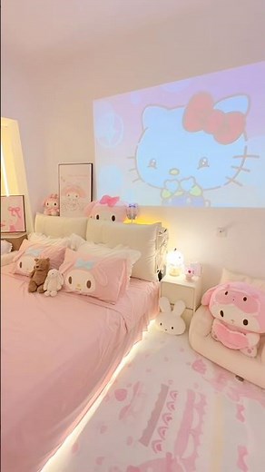 Hello kitty kawaii Sanrio bedroom decor #sanrio #hellokitty
