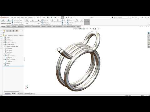 How to Design a Double Wire Spring Clamp in SolidWorks | Step-by-Step Tutorial