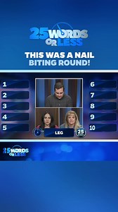 Team Gabrielle will have you gripping your seat till the end! #25wordsorless #gameshow #meredithvieira #wordgame #boardgame | 25 Words or Less