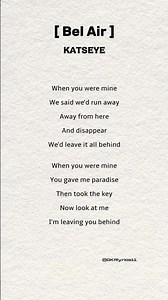 KATSEYE | Bel Air (lyrics)