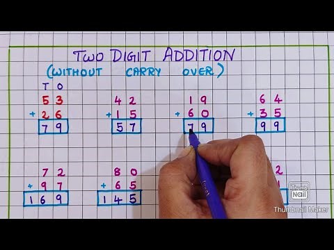 Two Digit Addition without Carry over || Easy Addition|| Two Digit Addition