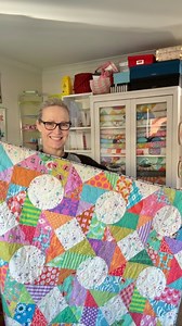 Emma Jean Jansen | •Quilts from the Cupboard• Pattern: Around The Lake by me Fabric: Scrappy Mix with Fairy Dust by @tulapink in the background Quilting:... | Instagram