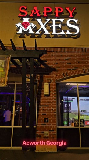 SappyAxes - Axe Throwing and Indoor Golf on Instagram: "www.sappyaxes.com #axethrowing #indoorgolf #acworthga #sappyaxes #thingstodo"