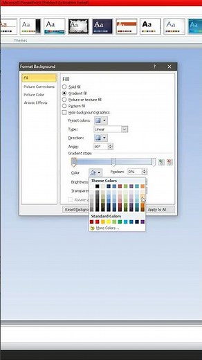 Powerpoint 2010 में स्लाइड पर ग्रेडिएंट कलर कैसे फिल करे? ।। Gradient color on slide #CCEKwithpooja