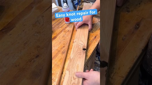 Easy knot repair in wood using dowels #woodworking #diy #workshop