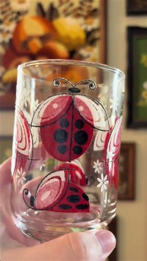 Today’s amazing vintage find? These retro 1960’s libbey ladybug glasses are in amazing shape! I am
