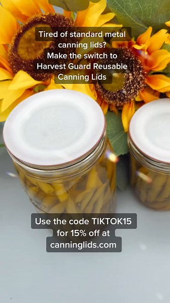 Harvest Guard Reusable Canning Lids - USA made. Never run out of canning lids again! #harvestguardcanninglid #canningtiktok #foryoupage #homecanning #canning #homesteading