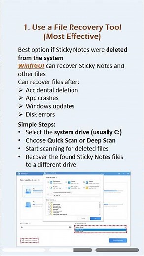 Recover deleted Windows Sticky Notes. Step-by-step guide. #stickynotes