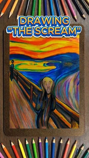 I Painted The Scream Using Only Pencils! 😱🎨