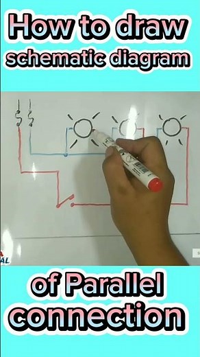 How to draw a schematic diagram of Parallel connection #filipino #fyp #electrical #wiringdiagram
