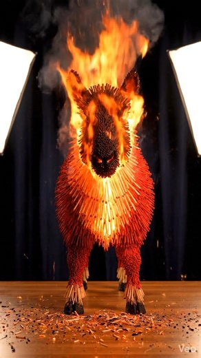 this burning matchstick transformation is aesthetic#anime #asmr #aiexperiment