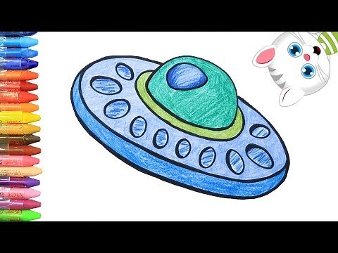 Wie zeichnet man Raumschiff | Zeichnen und Ausmalen für Kinder mit MiMi