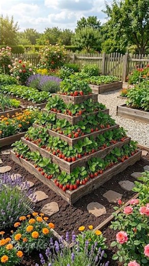 🍓 Amazing DIY Tiered Strawberry Planter | How to Grow Tons of Strawberries at Home!