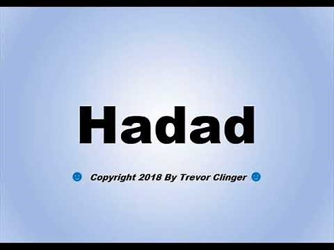 How To Pronounce Hadad