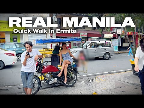 Walking Real Manila Streets in Ermita [4K HDR]