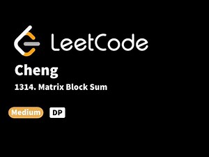 LeetCode 1314. Matrix Block Sum