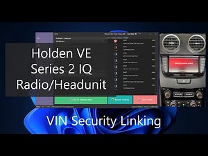 How to VIN Security Link Holden VE Series 2 IQ Radio to Remove Security Lockout Active