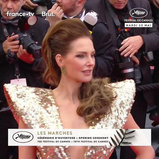 La célèbre actrice Frédérique Bel sur le tapis rouge du Festival de Cannes 2025 !