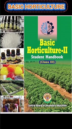 Basic Horticulture Student Handbook (Part 1 & 2) PDF | class 11th and class 12th