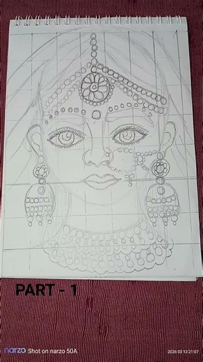 PART- 1 Traditional Bride girl sketching step by step # ITS ARTS 69 😊 Chennal #edit #music