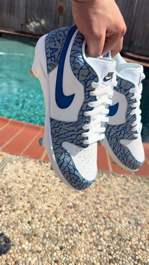 Jordan 1 Low Baseball Cleats With Elephant Print📸👟 ##customshoes##fyp##shoeartist##customcleats##sanantonio