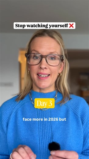 Kate | Camera Confidence Coach on Instagram: "10 things to try if you want to show your face more in 2026 📽️ Day 3: This one’s about where you look, not how you look 👀 Record a short video and keep your eyes on the lens. No need to post it. If it helps, look just above the red timer rather than at your own face. It can feel a bit strange at first, but it stops that habit of watching yourself and picking things apart. Over time, it just makes talking feel a little more natural. That’s enough fo