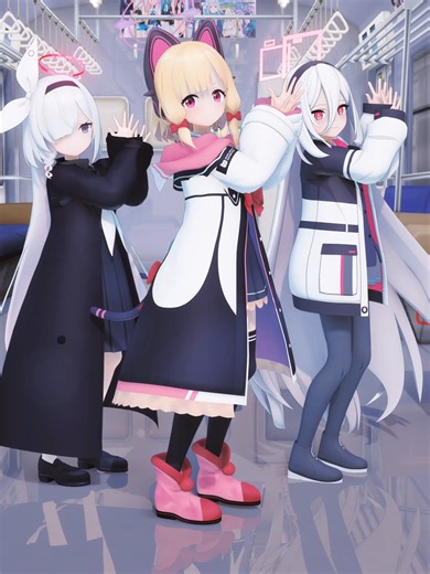 [Blue Archive] Plana, Saiba Momoi, Tendou Kei (天童ケイ), Saiba Midori | 心予報 [MMD] #bluearchive #bluearchiveglobal #天童ケイ #mmd