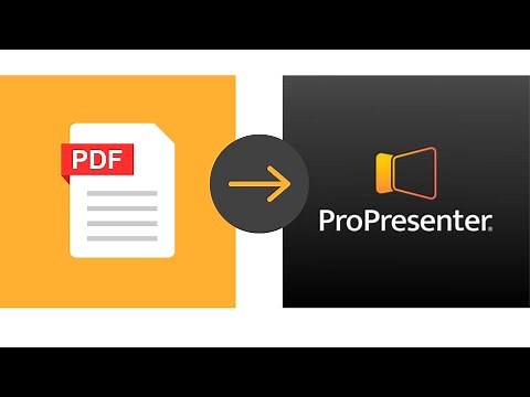 Upload PDF to ProPresenter