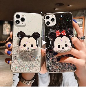 Pour iPhone étui de protection pour téléphone avec support étoile de sable liquide de luxe Donald et Mickey et Minnie housse pour iPhone 13 - Etsy France