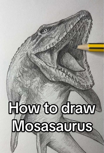 How to Draw Mosasaurus from Jurassic World: Step-by-Step