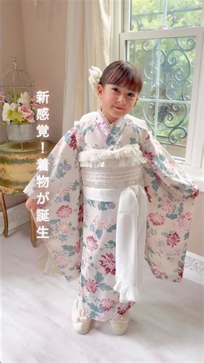 Is this really a kimono? ✨ [Shichi-Go-San] Can you put it on just by fastening the back? A new ty...