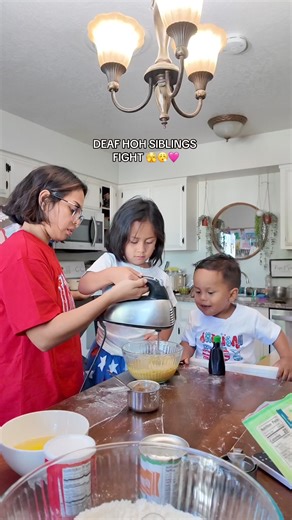 252K views · 12K reactions | Tres Leche 襤 Promise me, they love each other. Though in reality, they do fight every day, but only for a few seconds. We’re just in the toddler stage, where he gives us challenges. Hopefully, they will grow better together. #hispanic #latin #asl #siblings #toddler #momlife #deaf | That Deaf Family | Facebook