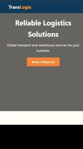Responsive Logistics Website Tutorial | HTML CSS JS Project for Beginners #webdesign #shorts