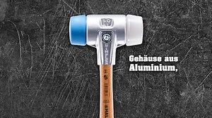 SIMPLEX-Schonhammer, TPE-mid/Gummikomposition; mit Tempergussgehäuse und hochwertigem Holzstiel | D=80 mm | 3023.080