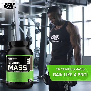 470K views · 240 reactions | Serious Mass is the ultimate in weight gain formulas. With 1,274 calories per serving and 50 grams of protein for muscle recovery support, this instantized powder makes the idea post-workout and between meals shake for sizing up your goals. | Optimum Nutrition | Facebook